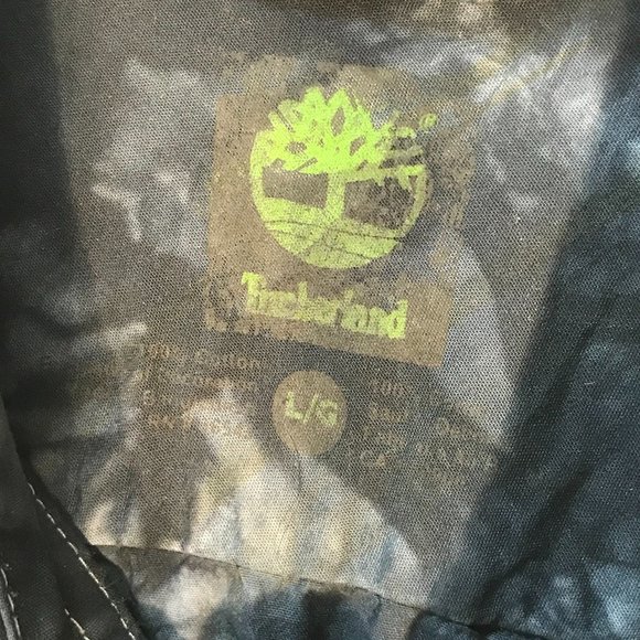 Timberland Blue Tie Dye Shirt Aloha Size Large - Picture 5 of 6